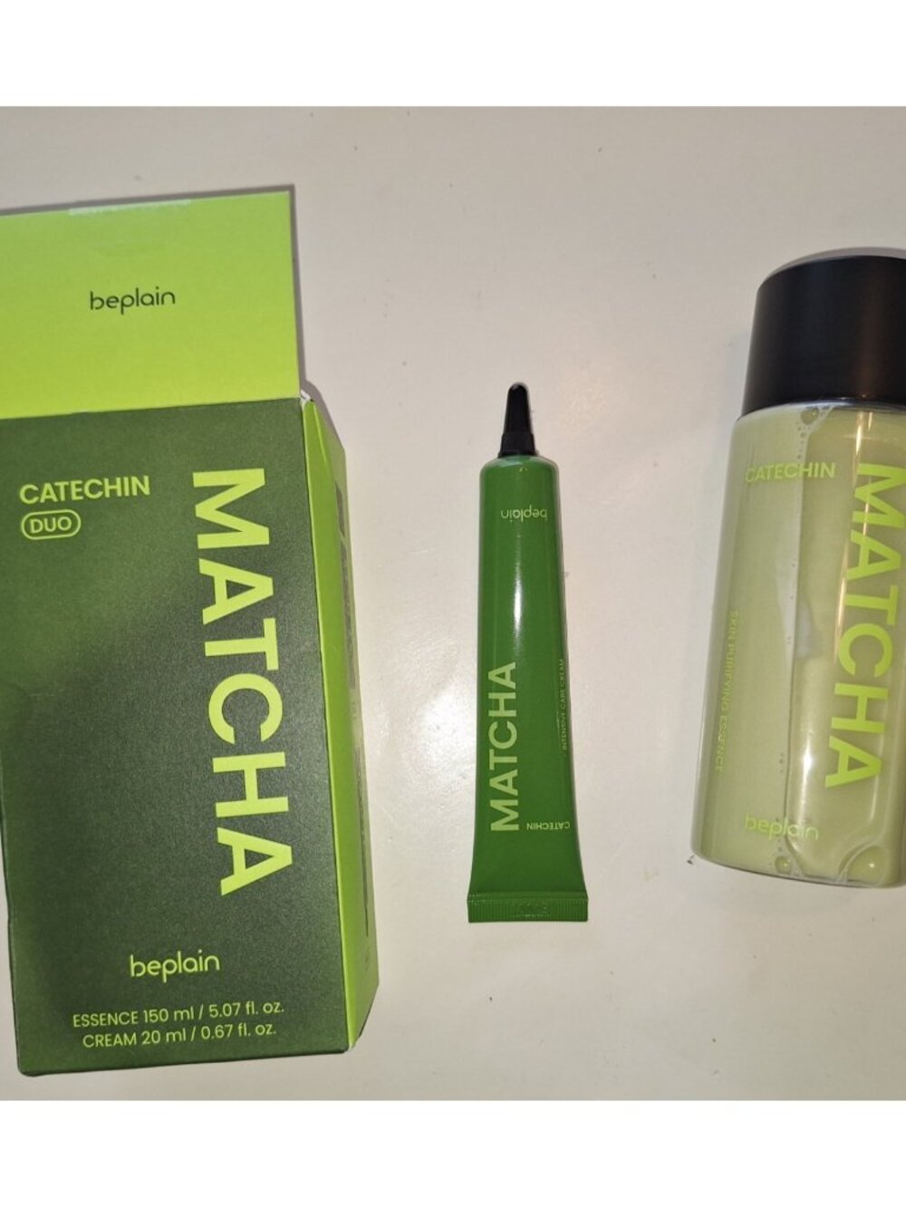 beplain Matcha Catechin Duo Set Green 150ml Essence + 20ml Cream